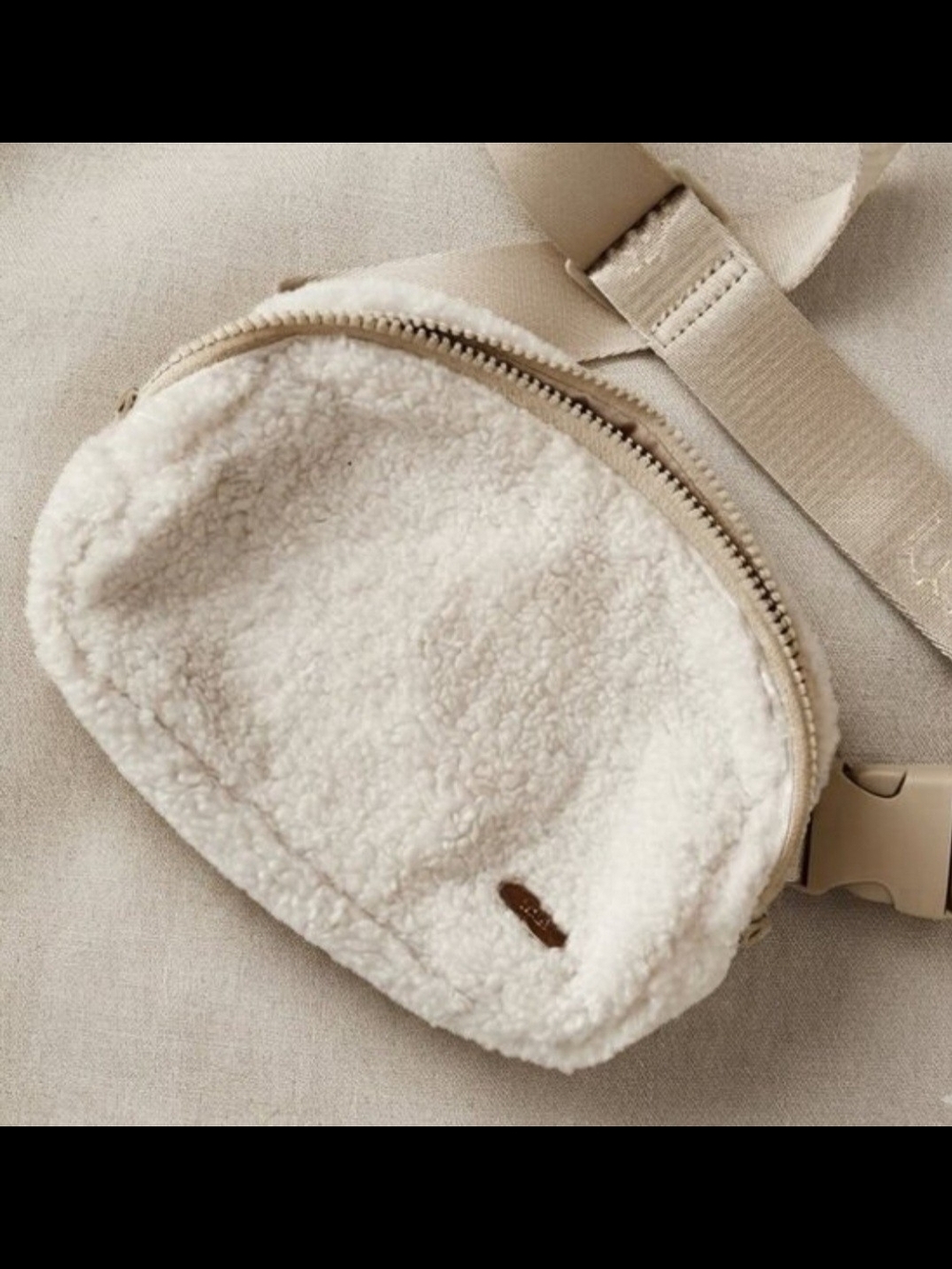 Lole Cream Sherpa Crossbody Bag
